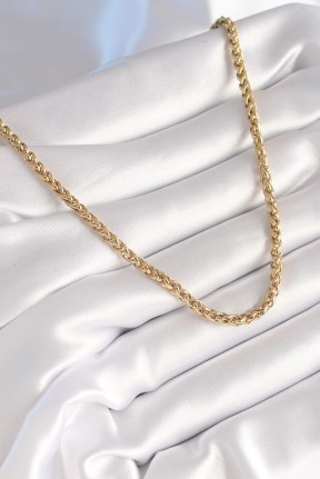 316l çelik Gold Renk Burgu Zincir Model Kadın Kolye 316l çelik Gold Renk Burgu Zincir Model Kadın Kolye