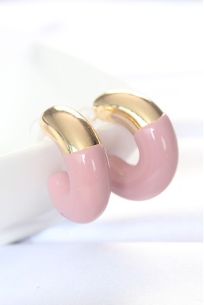 Ccb Gül Kurusu Gold çift Renk Küpe