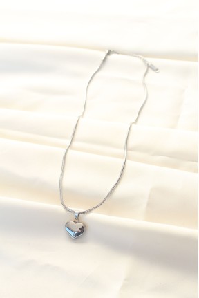 316l çelik Gümüş Renk Kalp Kolye 316l çelik Gümüş Renk Kalp Kolye