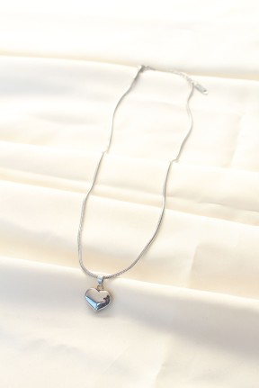 316l çelik Gümüş Renk Kalp Kolye 316l çelik Gümüş Renk Kalp Kolye