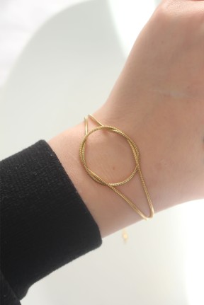 316l çelik Gold Renk Düğüm Model Bileklik 316l çelik Gold Renk Düğüm Model Bileklik