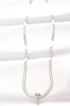316l çelik T Harfli Silver Renk İtalyan Zincirli Kolye 316l çelik T Harfli Silver Renk İtalyan Zincirli Kolye