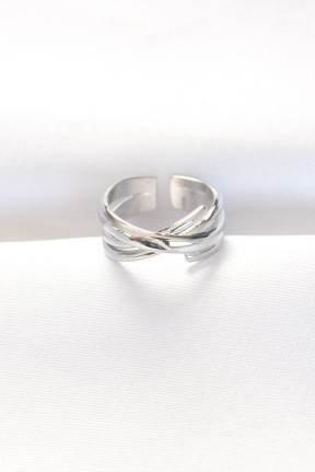 Kalın Silver Renk Ayarlanabilir Yüzük Kalın Silver Renk Ayarlanabilir Yüzük