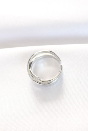 Kalın Silver Renk Ayarlanabilir Yüzük Kalın Silver Renk Ayarlanabilir Yüzük