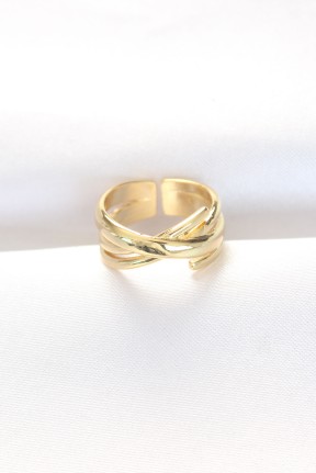 Kalın Gold Renk Ayarlanabilir Yüzük Kalın Gold Renk Ayarlanabilir Yüzük