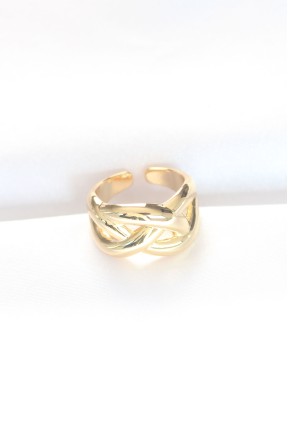 Düğüm Model Gold Renk Ayarlanabilir Yüzük Düğüm Model Gold Renk Ayarlanabilir Yüzük