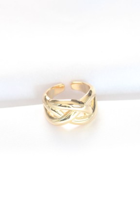 Düğüm Model Gold Renk Ayarlanabilir Yüzük Düğüm Model Gold Renk Ayarlanabilir Yüzük