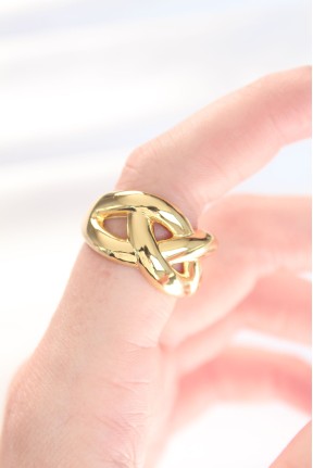 Düğüm Model Gold Renk Ayarlanabilir Yüzük Düğüm Model Gold Renk Ayarlanabilir Yüzük