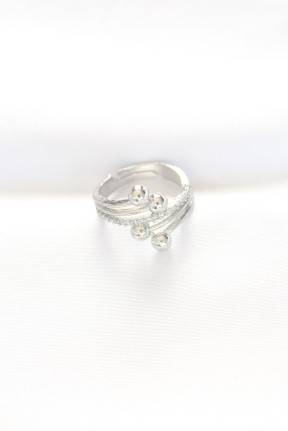 Topçuk Model Zirkon Taşlı Silver Renk Ayarlanabilir Yüzük Topçuk Model Zirkon Taşlı Silver Renk Ayarlanabilir Yüzük