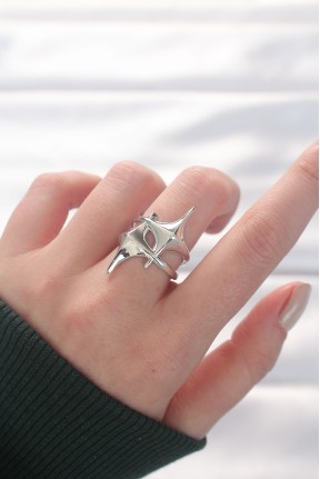 Yıldız Model Silver Renk Ayarlanabilir Yüzük Yıldız Model Silver Renk Ayarlanabilir Yüzük