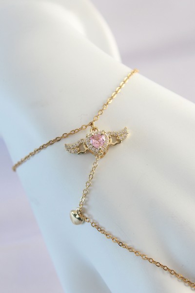 316l çelik Gold Renk Pembe Zirkon Taşlı Kanatlı Kalp Model şahmeran 316l çelik Gold Renk Pembe Zirkon Taşlı Kanatlı Kalp Model şahmeran