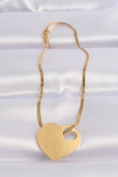 316l çelik İtalyan Zincir Altın Renk Düz Plaka Kalp Kolye 316l çelik İtalyan Zincir Altın Renk Düz Plaka Kalp Kolye