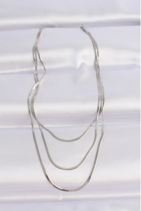 316l çelik Gümüş Renk İtalyan Zincir çoklu Kolye 316l çelik Gümüş Renk İtalyan Zincir çoklu Kolye