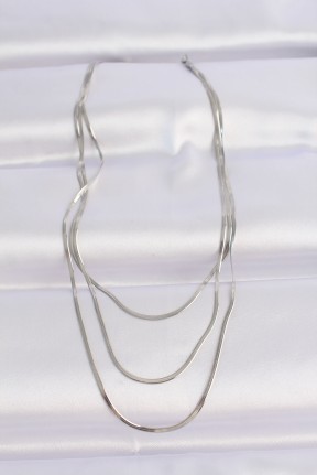 316l çelik Gümüş Renk İtalyan Zincir çoklu Kolye 316l çelik Gümüş Renk İtalyan Zincir çoklu Kolye