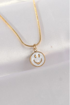 316l çelik Zincir Altın Renk Mermer Desenli Minimal Smile Kolye 316l çelik Zincir Altın Renk Mermer Desenli Minimal Smile Kolye