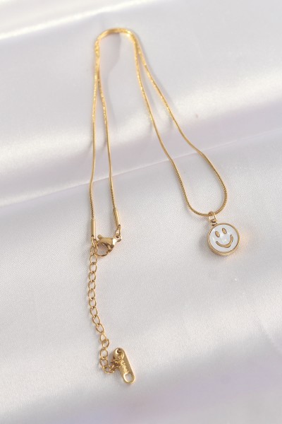 316l çelik Zincir Altın Renk Mermer Desenli Minimal Smile Kolye 316l çelik Zincir Altın Renk Mermer Desenli Minimal Smile Kolye
