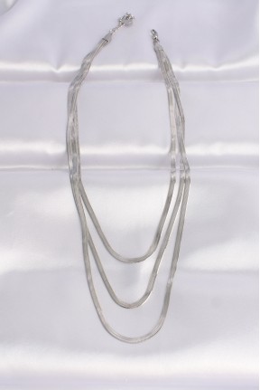 316l çelik İtalyan Zincir Gümüş Renk çoklu Kolye 316l çelik İtalyan Zincir Gümüş Renk çoklu Kolye