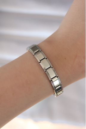 316l çelik Gümüş Renk Yazısız Nomination Model Kadın Bileklik 316l çelik Gümüş Renk Yazısız Nomination Model Kadın Bileklik