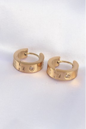 316l çelik Gold Renk Zirkon Taşlı Minimal Model Halka Küpe 316l çelik Gold Renk Zirkon Taşlı Minimal Model Halka Küpe