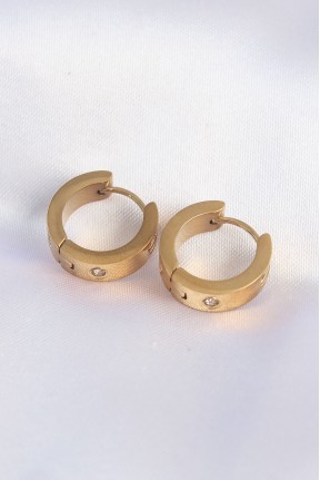 316l çelik Gold Renk Zirkon Taşlı Minimal Model Halka Küpe 316l çelik Gold Renk Zirkon Taşlı Minimal Model Halka Küpe
