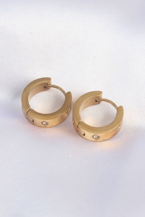 316l çelik Gold Renk Zirkon Taşlı Minimal Model Halka Küpe 316l çelik Gold Renk Zirkon Taşlı Minimal Model Halka Küpe