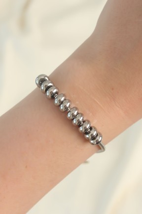 316l çelik Gümüş Renk Oval Figürlü Bileklik 316l çelik Gümüş Renk Oval Figürlü Bileklik