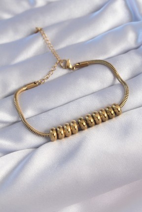 316l çelik Gold Renk Oval Figürlü Bileklik 316l çelik Gold Renk Oval Figürlü Bileklik