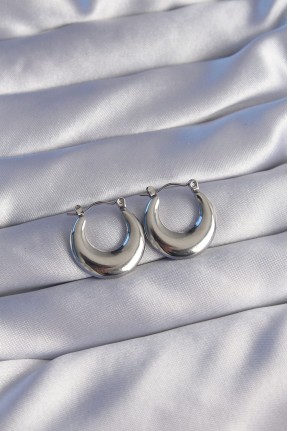 316l çelik Gümüş Renk Oval Ayna Model Küpe 316l çelik Gümüş Renk Oval Ayna Model Küpe