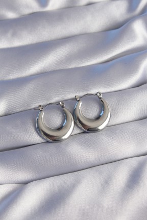 316l çelik Gümüş Renk Oval Ayna Model Küpe 316l çelik Gümüş Renk Oval Ayna Model Küpe
