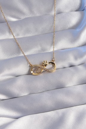 316l çelik Zincir Gold Renk Zirkon Taşlı Pati Ve Kalp Detaylı Sonsuzluk Kolye 316l çelik Zincir Gold Renk Zirkon Taşlı Pati Ve Kalp Detaylı Sonsuzluk Kolye