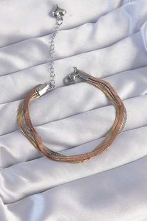 316l çelik Renkli İtalyan Zincir Model çoklu Bileklik