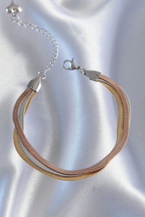 316l çelik Renkli İtalyan Zincir Model çoklu Bileklik