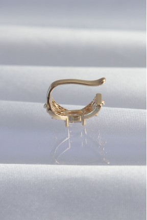 Pirinç Gold Renk Zirkon Taş Kaplama Earcuff Küpe Pirinç Gold Renk Zirkon Taş Kaplama Earcuff Küpe