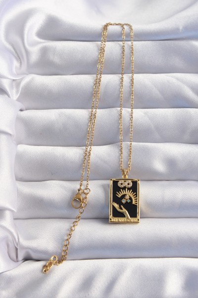 316l çelik Zincir Gold Renk Sonsuzluk Detay Zirkon Taşlı Tarot Kolye 316l çelik Zincir Gold Renk Sonsuzluk Detay Zirkon Taşlı Tarot Kolye