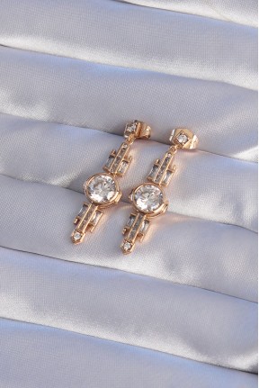 Xupi̇ng Rose Renk Zirkon Taşlı Geometrik Sallantılı Küpe Xupi̇ng Rose Renk Zirkon Taşlı Geometrik Sallantılı Küpe