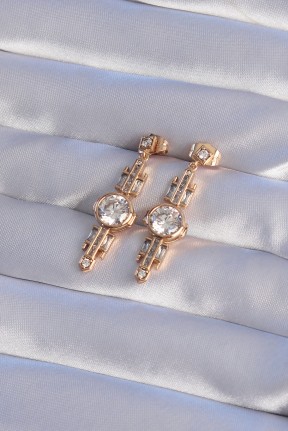 Xupi̇ng Rose Renk Zirkon Taşlı Geometrik Sallantılı Küpe Xupi̇ng Rose Renk Zirkon Taşlı Geometrik Sallantılı Küpe
