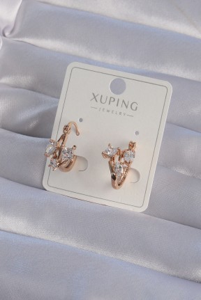 Xupi̇ng Rose Renk Zirkon Taşlı Halka Küpe Xupi̇ng Rose Renk Zirkon Taşlı Halka Küpe