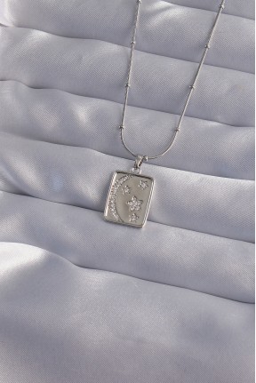 316l çelik Zincir Gümüş Renk Zirkon Taşlı Ay Yıldız Figürlü Tarot Kolye 316l çelik Zincir Gümüş Renk Zirkon Taşlı Ay Yıldız Figürlü Tarot Kolye