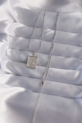 316l çelik Zincir Gümüş Renk Zirkon Taşlı Ay Yıldız Figürlü Tarot Kolye 316l çelik Zincir Gümüş Renk Zirkon Taşlı Ay Yıldız Figürlü Tarot Kolye