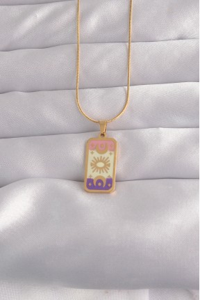 316l çelik Gold Renk Karışık Mineli Ay Figür Tarot Kolye 316l çelik Gold Renk Karışık Mineli Ay Figür Tarot Kolye