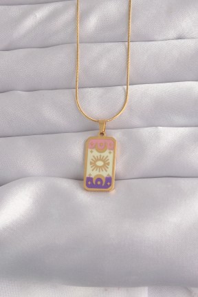 316l çelik Gold Renk Karışık Mineli Ay Figür Tarot Kolye 316l çelik Gold Renk Karışık Mineli Ay Figür Tarot Kolye