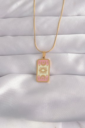 316l çelik Gold Renk Karışık Mineli Ay Figür Tarot Kolye 316l çelik Gold Renk Karışık Mineli Ay Figür Tarot Kolye