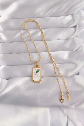 316l çelik Gold Renk Beyaz Mineli Tarot Kolye 316l çelik Gold Renk Beyaz Mineli Tarot Kolye