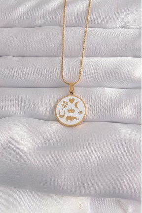 316l çelik Gold Renk Beyaz Mineli Karışık Figürlü Tarot Kolye 316l çelik Gold Renk Beyaz Mineli Karışık Figürlü Tarot Kolye