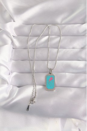 316l çelik Gümüş Renk Mavi Mineli Tarot Kolye 316l çelik Gümüş Renk Mavi Mineli Tarot Kolye