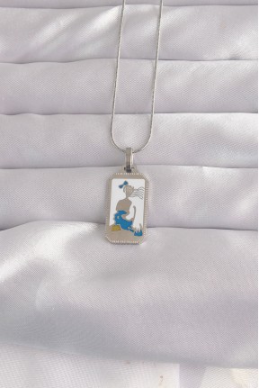 316l çelik Gümüş Renk Beyaz Mineli Kız Figür Tarot Kolye 316l çelik Gümüş Renk Beyaz Mineli Kız Figür Tarot Kolye
