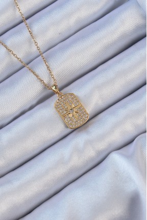 316l çelik Zincir Altın Renk Zirkon Taşlı Kutup Yıldızlı Vintage Kolye 316l çelik Zincir Altın Renk Zirkon Taşlı Kutup Yıldızlı Vintage Kolye