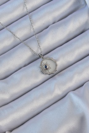 316l çelik Gümüş Renk Zirkon Taşlı Mineli Kutup Yıldızı Kolye 316l çelik Gümüş Renk Zirkon Taşlı Mineli Kutup Yıldızı Kolye