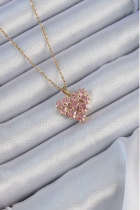 316l çelik Zincir Altın Renk Pembe Parçalı Zirkon Taşlı Kalp Kolye 316l çelik Zincir Altın Renk Pembe Parçalı Zirkon Taşlı Kalp Kolye
