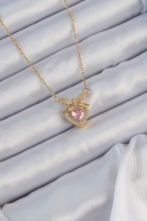 316l çelik Zincir Altın Renk Pembe Zirkon Taşlı Fiyonklu Kalp Kolye 316l çelik Zincir Altın Renk Pembe Zirkon Taşlı Fiyonklu Kalp Kolye